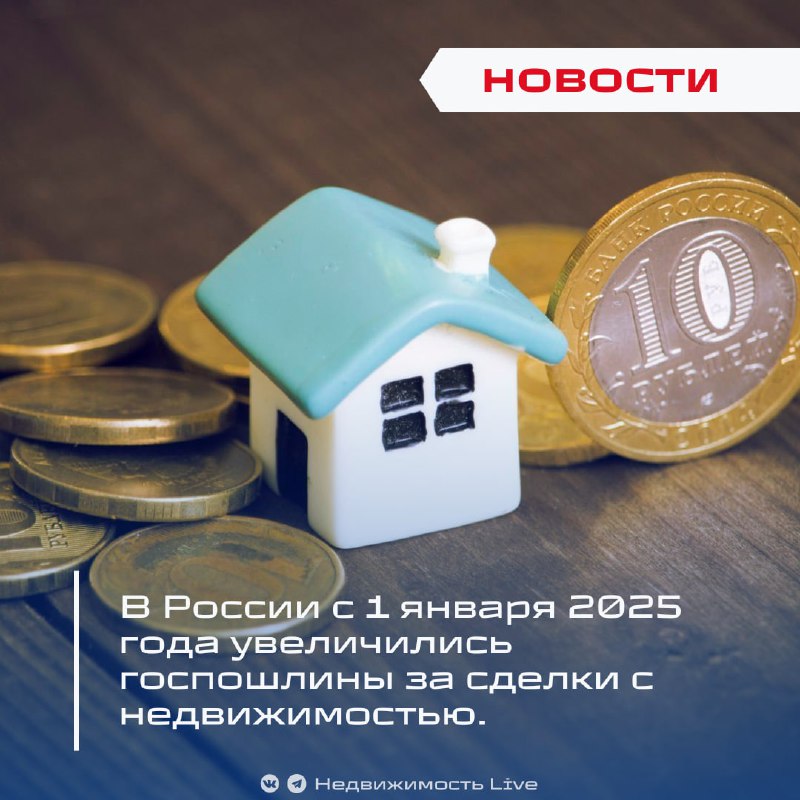 Изменения в госпошлинах на недвижимость в России с 2025 года