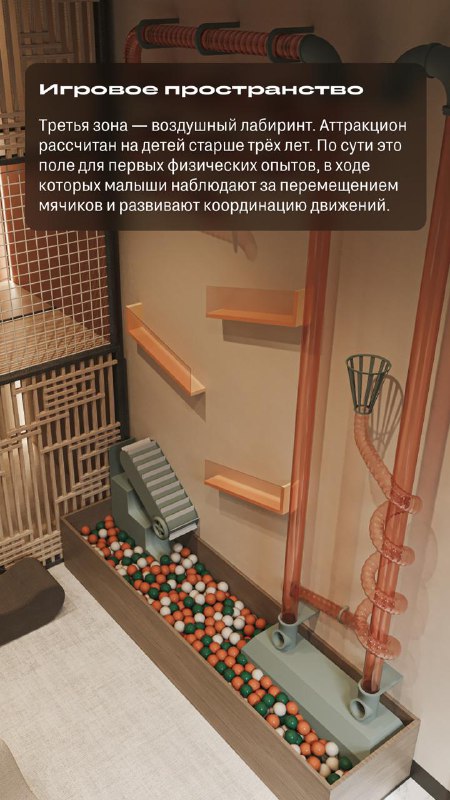 Интерактивное игровое пространство для детей в жилом комплексе в Москве