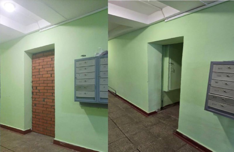 Необычная инсталляция в жилом доме Москвы вызвала реакцию жильцов и коммунальщиков