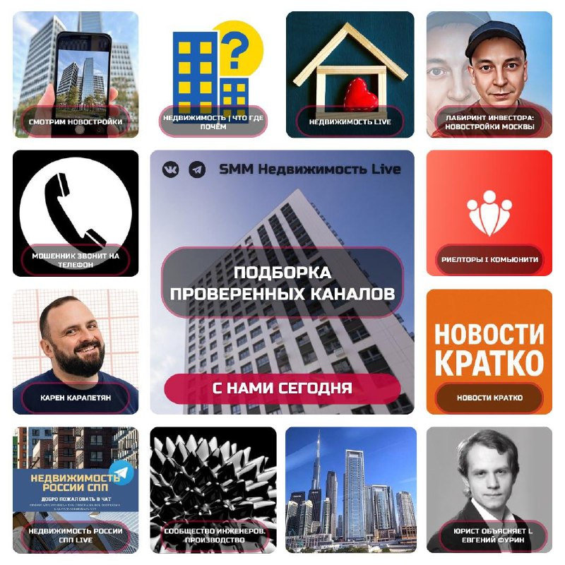 Рекомендуемые Telegram-каналы: новости, недвижимость, юмор и профессиональные сообщества