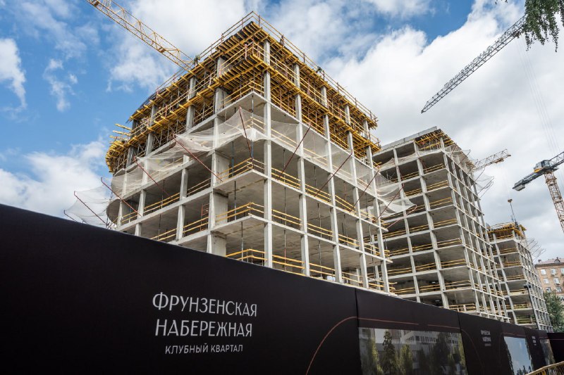 Строительство комплекса «Фрунзенская набережная»: текущий этап работ