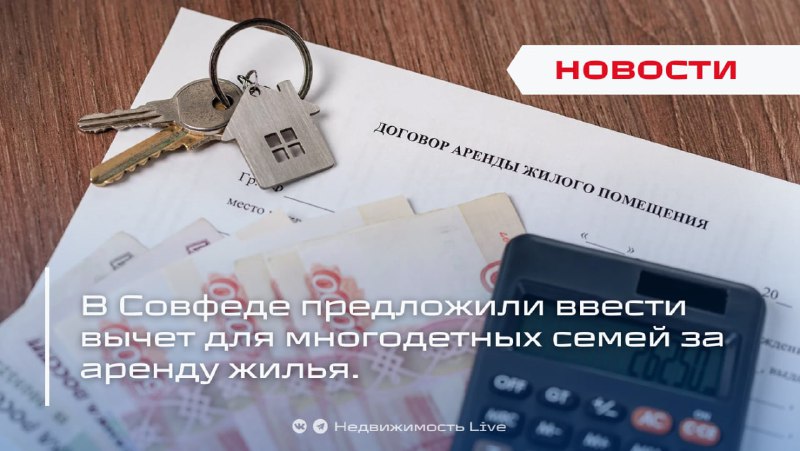 В Совфеде предложили включить налоговые льготы для многодетных арендаторов жилья
