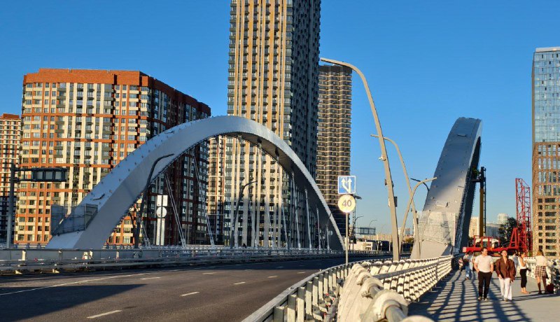 В Москве открыт новый мост, соединяющий районы Филёвский Парк и Шелепиха