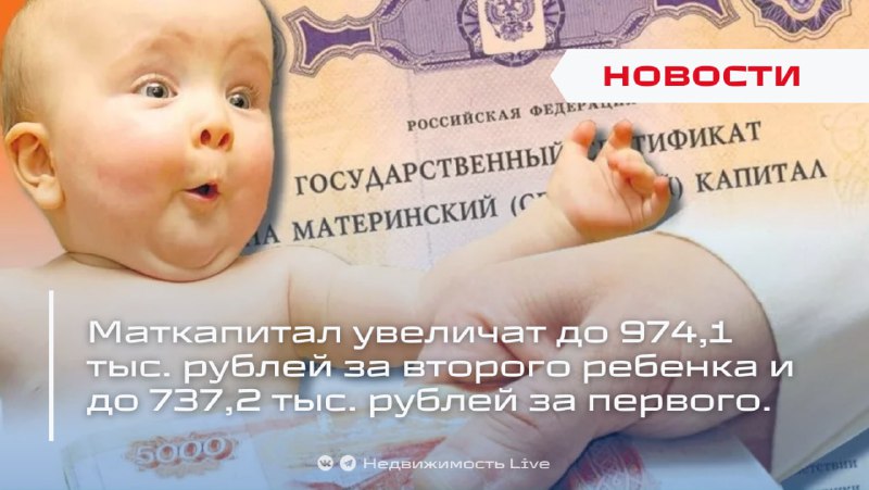Размеры маткапитала увеличатся к 2026 году: новые суммы и условия выплаты