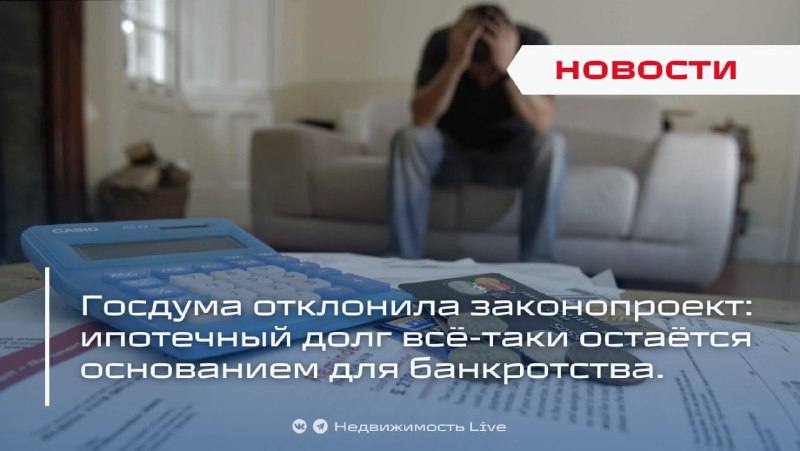 Госдума отказалась запрещать банкротство по ипотечным долгам