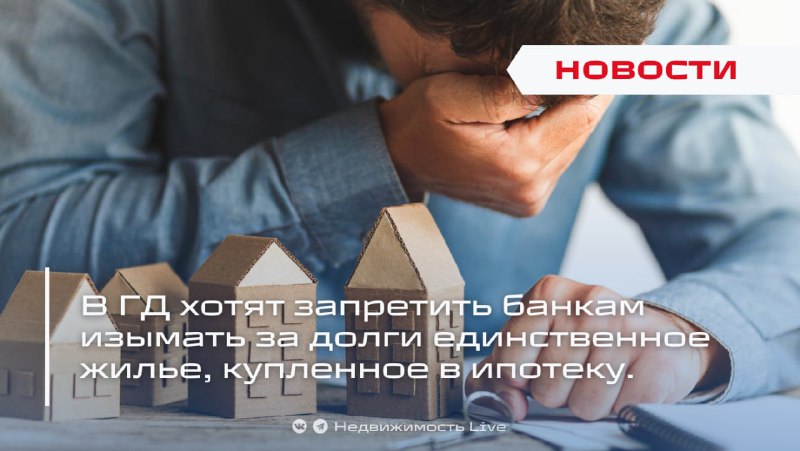 В Госдуме планируют запретить изымать единственное жилье за долги по ипотеке