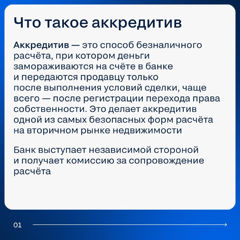 Принцип работы аккредитива при сделках с недвижимостью