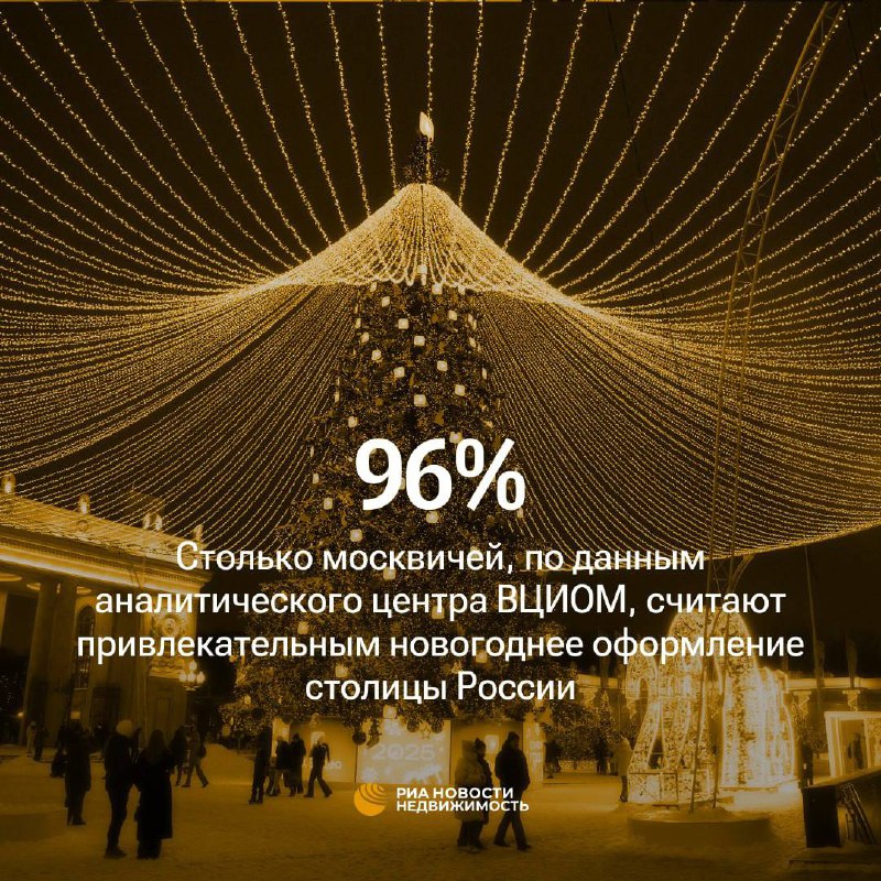 Москвичи высоко оценивают праздничное оформление города как важную часть новогодней атмосферы