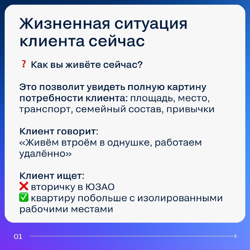 Как правильно определить потребности клиента в подборе недвижимости