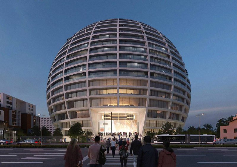 Инновационный проект сферы в центре Тираны: новая архитектурная икона