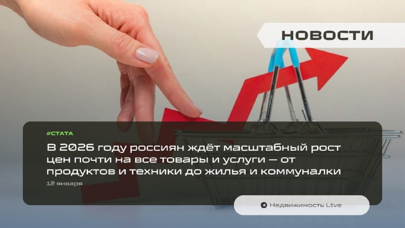 Прогноз роста цен в России на 2026 год: основные изменения в различных секторах