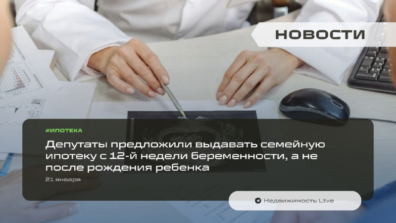 Парламент предлагает начать выдачу семейной ипотеки с 12-й недели беременности