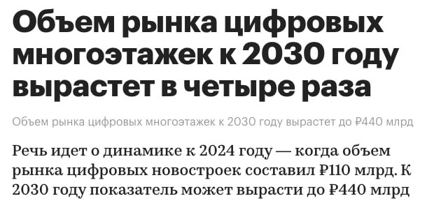 Перспективы цифровизации многоквартирных домов к 2030 году