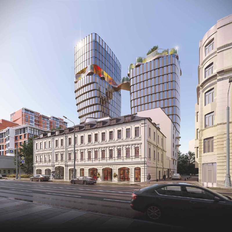 Новый клубный комплекс в Москве с уникальным парящим садом и современным дизайном