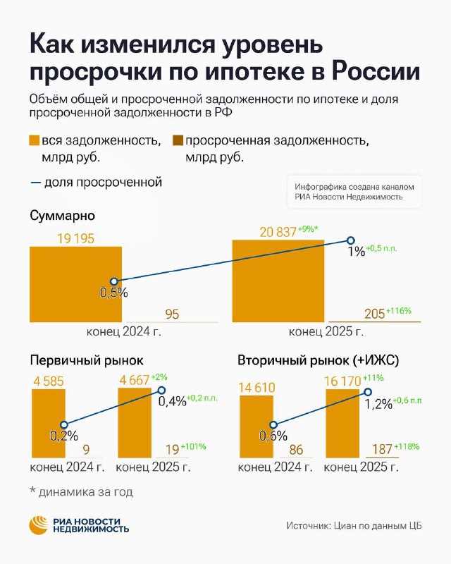 Российские регионы с наибольшим уровнем просроченной ипотеки и прогнозы на 2025 год