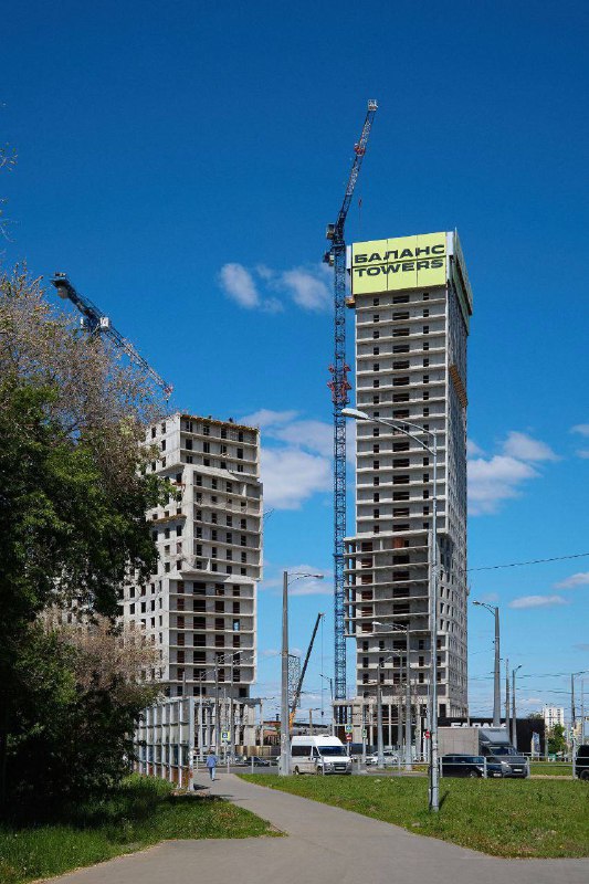 Строительство небоскребов Balance Towers в Самаре приближается к завершению