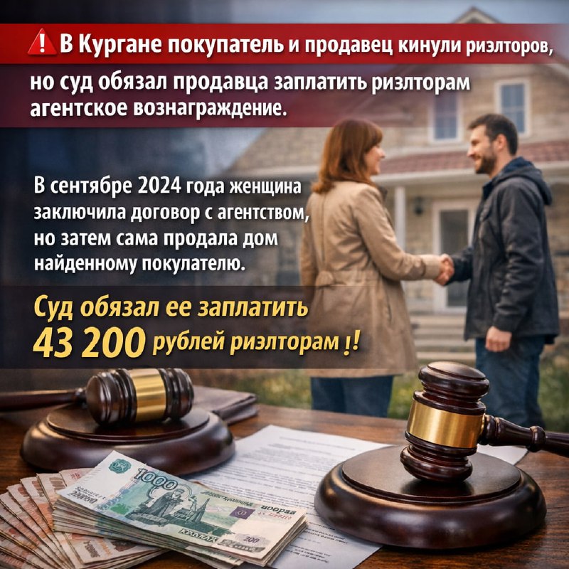 Суд обязал продавца выплатить агентское вознаграждение риэлторам несмотря на саморазовую сделку