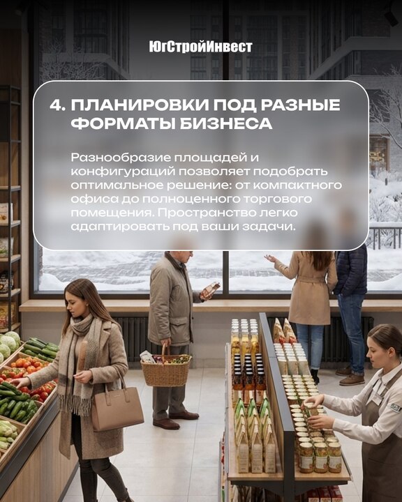 Предложения коммерческих помещений от ЮгСтройИнвест для быстрого развития бизнеса