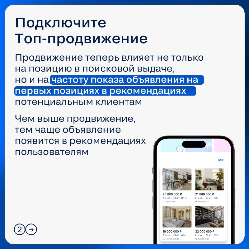 Эффективное использование блока рекомендаций в мобильном приложении Циан