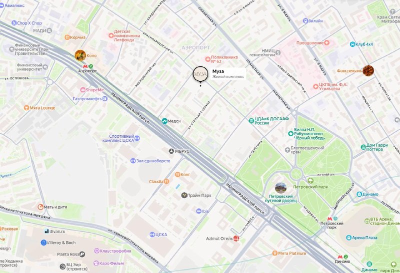 Новый жилой комплекс «Муза» в районе Аэропорт откроется с продажами ценой от 40 миллионов рублей