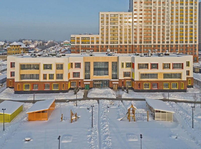 Строительство нового детского сада в жилом комплексе «1-й Донской» nearing completion