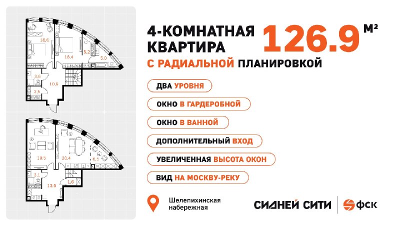 Радиальная планировка в ЖК «Сидней Сити»: как меняется восприятие пространства