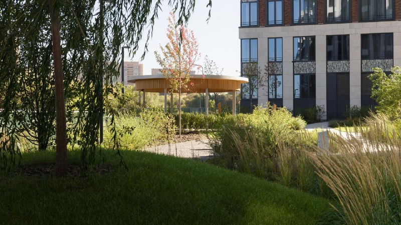 Благоустройство внутренней территории ЖК West Garden: система садов-состояний