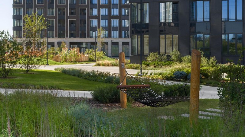 Благоустройство внутренней территории ЖК West Garden: система садов-состояний