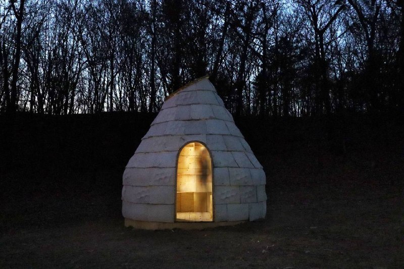 Био-гибридный павильон Mycelial Hut в Сеуле: архитектура из дерева и мицелия Био-гибридный павильон Mycelial Hut в Сеуле: архитектура из дерева и мицелия