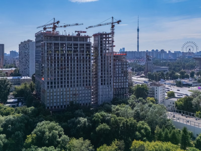 Премиальный ЖК «МИРА» у ВДНХ: монолит завершён, идут фасадные работы