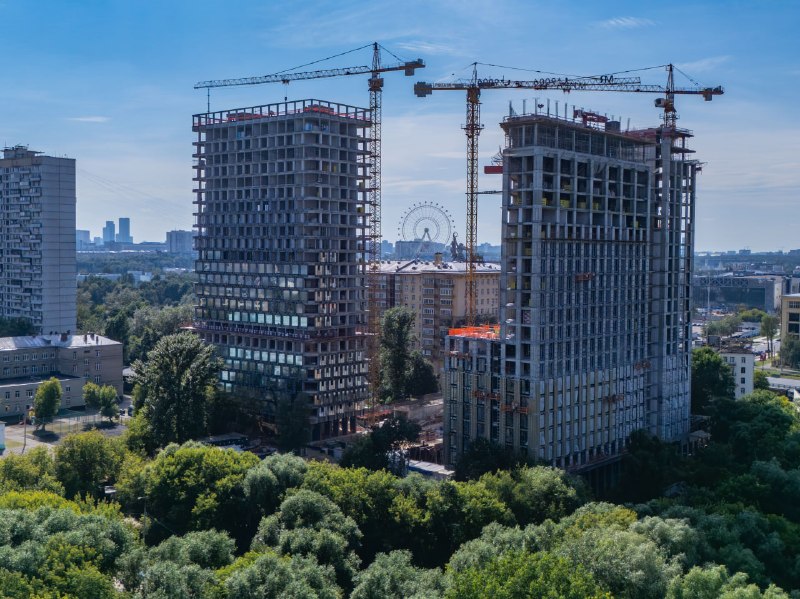 Премиальный ЖК «МИРА» у ВДНХ: монолит завершён, идут фасадные работы