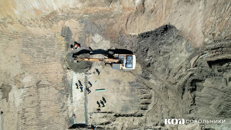 Ход строительства ЖК «КОД Сокольники»: котлован, дренаж и свайные работы