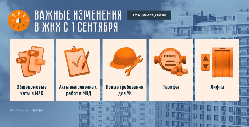 Главные изменения в ЖКХ с 1 сентября: УК, тарифы, лицензии и новые требования