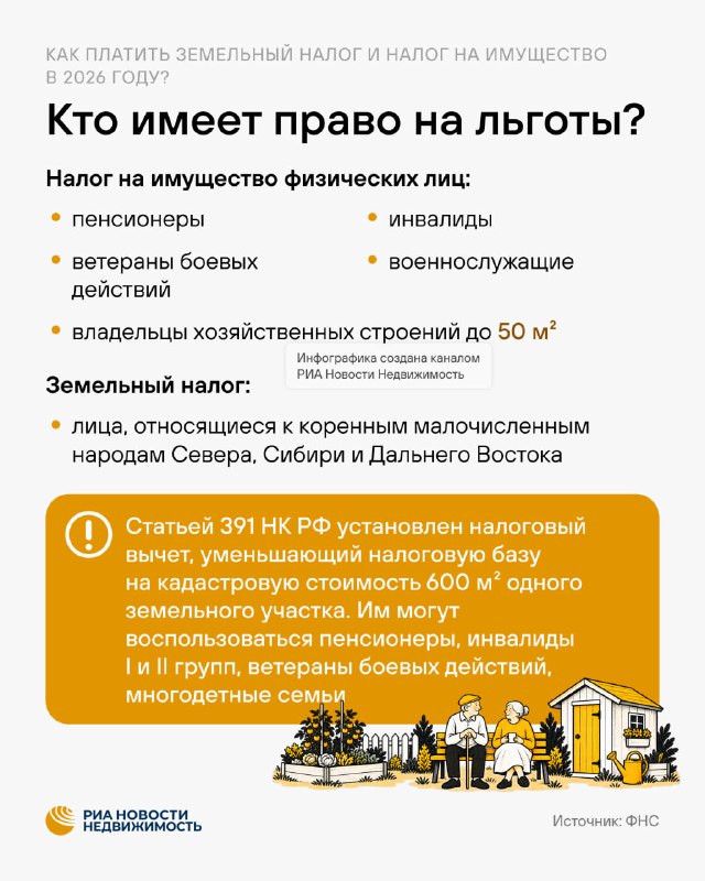 Сроки уплаты налога за 2025 год в 2026: как рассчитывают и кому положены льготы