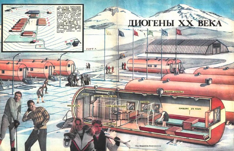 Дома-бочки в Диксоне: советский жилой модуль цилиндрической формы