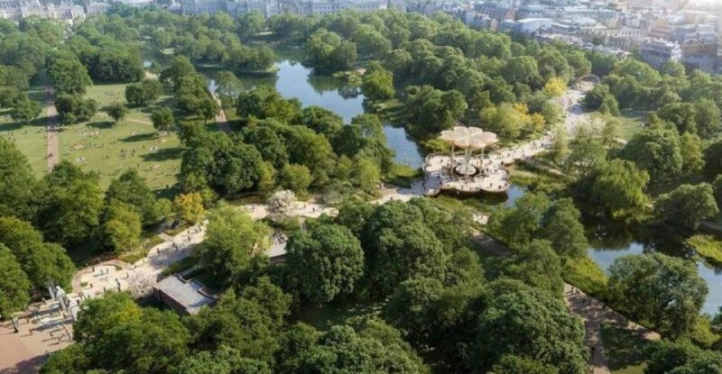 Мемориал королевы Елизаветы II в Сент-Джеймсском парке: стеклянный мост и новый ландшафт