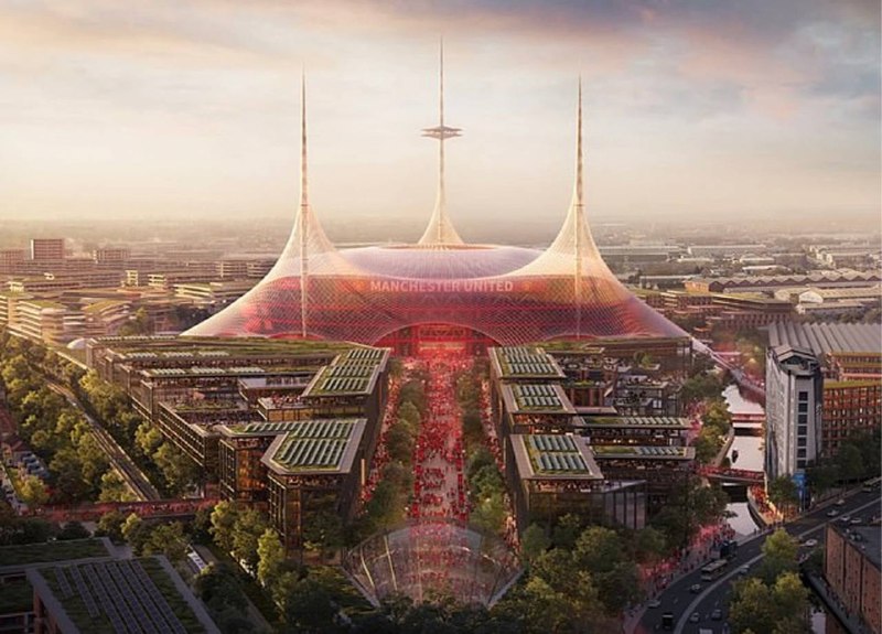 Стадион Manchester United на 100 тысяч: проект New Trafford от Foster Partners