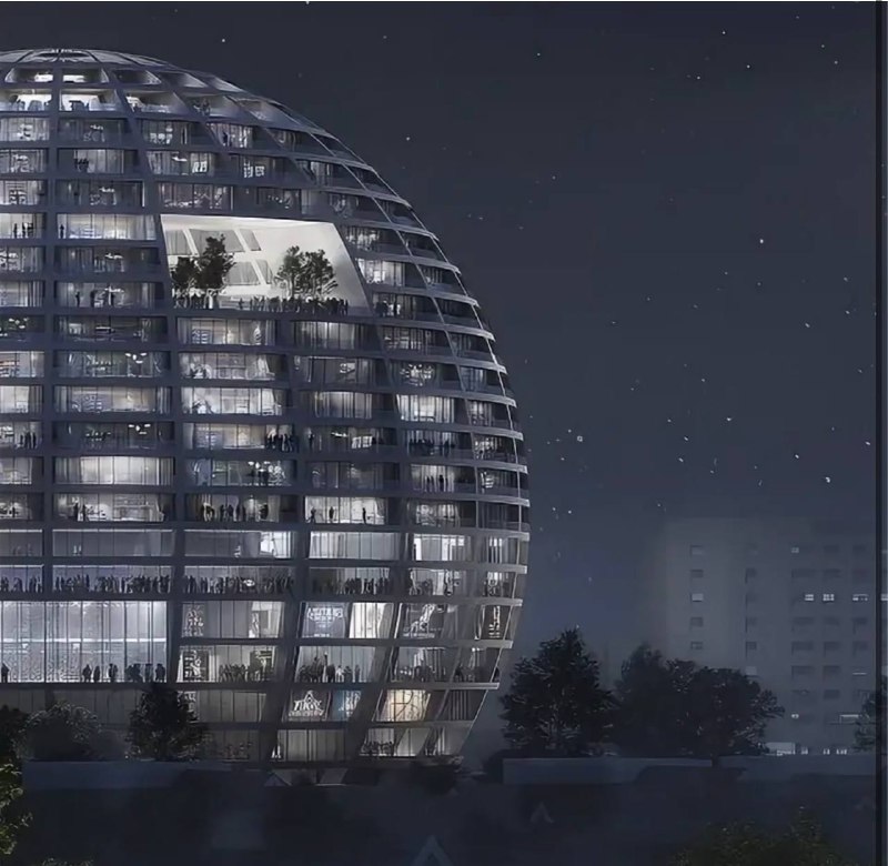 Стадион-сфера в Тиране: проект MVRDV The Grand Ballroom